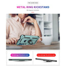 For Motorola Moto One Fusion Plus Shockproof TPU + PC Protective Case with 360 Degree Rotating Holder(Dark Green)