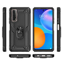 For Huawei P Smart 2021 Shockproof TPU + PC Protective Case with 360 Degree Rotating Holder(Black)