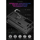 For Huawei P Smart 2021 Shockproof TPU + PC Protective Case with 360 Degree Rotating Holder(Black)