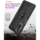 For Huawei P Smart 2021 Shockproof TPU + PC Protective Case with 360 Degree Rotating Holder(Black)
