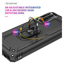 For Huawei P Smart 2021 Shockproof TPU + PC Protective Case with 360 Degree Rotating Holder(Black)