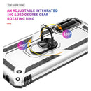 For Huawei P Smart 2021 Shockproof TPU + PC Protective Case with 360 Degree Rotating Holder(Silver)