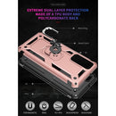 For Huawei P Smart 2021 Shockproof TPU + PC Protective Case with 360 Degree Rotating Holder(Rose Gold)