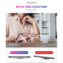 For Huawei P Smart 2021 Shockproof TPU + PC Protective Case with 360 Degree Rotating Holder(Rose Gold)