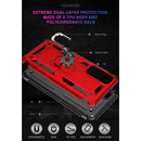 For Huawei P Smart 2021 Shockproof TPU + PC Protective Case with 360 Degree Rotating Holder(Red)