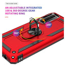 For Huawei P Smart 2021 Shockproof TPU + PC Protective Case with 360 Degree Rotating Holder(Red)