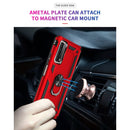 For Huawei P Smart 2021 Shockproof TPU + PC Protective Case with 360 Degree Rotating Holder(Red)