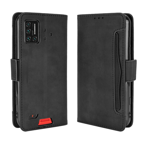 For UMIDIGI Bison Wallet Style Skin Feel Calf Pattern Leather Case with Separate Card Slot(Black)