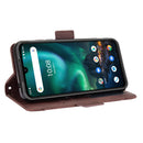 For UMIDIGI Bison Wallet Style Skin Feel Calf Pattern Leather Case with Separate Card Slot(Brown)