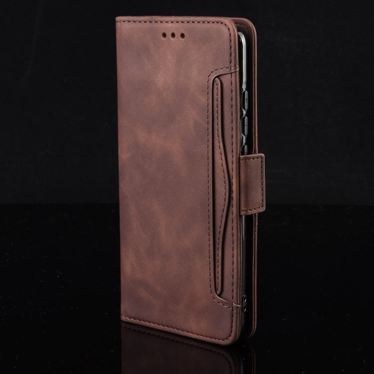 For UMIDIGI Bison Wallet Style Skin Feel Calf Pattern Leather Case with Separate Card Slot(Brown)