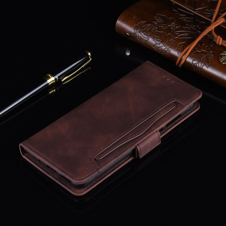 For UMIDIGI Bison Wallet Style Skin Feel Calf Pattern Leather Case with Separate Card Slot(Brown)