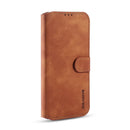 For samsung Galaxy A12 DG.MING Retro Oil Side Horizontal Flip Leather Case with Holder & Card Slots & Wallet(Brown)