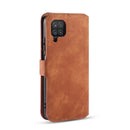 For samsung Galaxy A12 DG.MING Retro Oil Side Horizontal Flip Leather Case with Holder & Card Slots & Wallet(Brown)