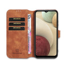 For samsung Galaxy A12 DG.MING Retro Oil Side Horizontal Flip Leather Case with Holder & Card Slots & Wallet(Brown)
