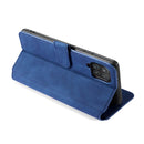 For samsung Galaxy A12 DG.MING Retro Oil Side Horizontal Flip Leather Case with Holder & Card Slots & Wallet(Blue)