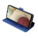 For samsung Galaxy A12 DG.MING Retro Oil Side Horizontal Flip Leather Case with Holder & Card Slots & Wallet(Blue)