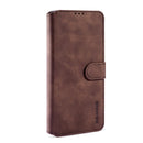 For samsung Galaxy A12 DG.MING Retro Oil Side Horizontal Flip Leather Case with Holder & Card Slots & Wallet(coffee)