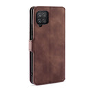 For samsung Galaxy A12 DG.MING Retro Oil Side Horizontal Flip Leather Case with Holder & Card Slots & Wallet(coffee)