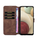 For samsung Galaxy A12 DG.MING Retro Oil Side Horizontal Flip Leather Case with Holder & Card Slots & Wallet(coffee)
