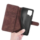 For samsung Galaxy A12 DG.MING Retro Oil Side Horizontal Flip Leather Case with Holder & Card Slots & Wallet(coffee)