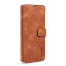 For samsung Galaxy A52 5G / 4G DG.MING Retro Oil Side Horizontal Flip Leather Case with Holder & Card Slots & Wallet(Brown)