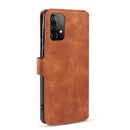 For samsung Galaxy A52 5G / 4G DG.MING Retro Oil Side Horizontal Flip Leather Case with Holder & Card Slots & Wallet(Brown)
