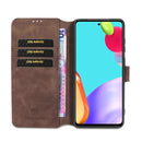For samsung Galaxy A52 5G / 4G DG.MING Retro Oil Side Horizontal Flip Leather Case with Holder & Card Slots & Wallet(coffee)