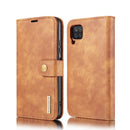 For Samsung Galaxy A12 DG.MING Crazy Horse Texture Flip Detachable Magnetic Leather Case with Holder & Card Slots & Wallet(Brown)