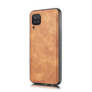 For Samsung Galaxy A12 DG.MING Crazy Horse Texture Flip Detachable Magnetic Leather Case with Holder & Card Slots & Wallet(Brown)