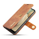 For Samsung Galaxy A12 DG.MING Crazy Horse Texture Flip Detachable Magnetic Leather Case with Holder & Card Slots & Wallet(Brown)