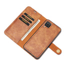 For Samsung Galaxy A12 DG.MING Crazy Horse Texture Flip Detachable Magnetic Leather Case with Holder & Card Slots & Wallet(Brown)
