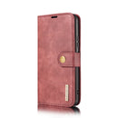 For Samsung Galaxy A12 DG.MING Crazy Horse Texture Flip Detachable Magnetic Leather Case with Holder & Card Slots & Wallet(Red)