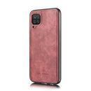 For Samsung Galaxy A12 DG.MING Crazy Horse Texture Flip Detachable Magnetic Leather Case with Holder & Card Slots & Wallet(Red)