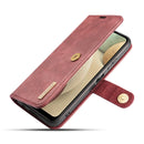 For Samsung Galaxy A12 DG.MING Crazy Horse Texture Flip Detachable Magnetic Leather Case with Holder & Card Slots & Wallet(Red)
