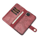 For Samsung Galaxy A12 DG.MING Crazy Horse Texture Flip Detachable Magnetic Leather Case with Holder & Card Slots & Wallet(Red)