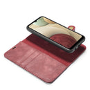 For Samsung Galaxy A12 DG.MING Crazy Horse Texture Flip Detachable Magnetic Leather Case with Holder & Card Slots & Wallet(Red)