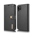 For Samsung Galaxy A12 DG.MING Crazy Horse Texture Flip Detachable Magnetic Leather Case with Holder & Card Slots & Wallet(Black)