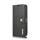 For Samsung Galaxy A12 DG.MING Crazy Horse Texture Flip Detachable Magnetic Leather Case with Holder & Card Slots & Wallet(Black)