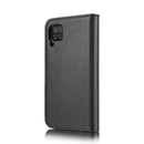 For Samsung Galaxy A12 DG.MING Crazy Horse Texture Flip Detachable Magnetic Leather Case with Holder & Card Slots & Wallet(Black)