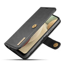 For Samsung Galaxy A12 DG.MING Crazy Horse Texture Flip Detachable Magnetic Leather Case with Holder & Card Slots & Wallet(Black)