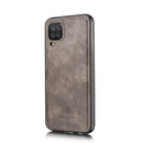 For Samsung Galaxy A12 DG.MING Crazy Horse Texture Flip Detachable Magnetic Leather Case with Holder & Card Slots & Wallet(Grey)