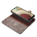 For Samsung Galaxy A12 DG.MING Crazy Horse Texture Flip Detachable Magnetic Leather Case with Holder & Card Slots & Wallet(Grey)