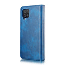 For Samsung Galaxy A12 DG.MING Crazy Horse Texture Flip Detachable Magnetic Leather Case with Holder & Card Slots & Wallet(Blue)