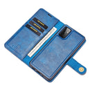 For Samsung Galaxy A72 5G / 4G DG.MING Crazy Horse Texture Flip Detachable Magnetic Leather Case with Holder & Card Slots & Wallet(Blue)