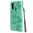 For OPPO A53 (2020) / A53s / A33 (2020) / A32 3D Butterflies Embossing Pattern Horizontal Flip Leather Case with Holder & Card Slot & Wallet(Green)