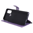 For OPPO A53 (2020) / A53s / A33 (2020) / A32 3D Butterflies Embossing Pattern Horizontal Flip Leather Case with Holder & Card Slot & Wallet(Purple)