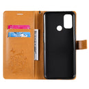For OPPO A53 (2020) / A53s / A33 (2020) / A32 3D Butterflies Embossing Pattern Horizontal Flip Leather Case with Holder & Card Slot & Wallet(Yellow)