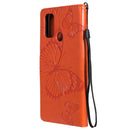 For OPPO A53 (2020) / A53s / A33 (2020) / A32 3D Butterflies Embossing Pattern Horizontal Flip Leather Case with Holder & Card Slot & Wallet(Orange)