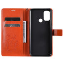 For OPPO A53 (2020) / A53s / A33 (2020) / A32 3D Butterflies Embossing Pattern Horizontal Flip Leather Case with Holder & Card Slot & Wallet(Orange)