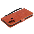 For OPPO A53 (2020) / A53s / A33 (2020) / A32 3D Butterflies Embossing Pattern Horizontal Flip Leather Case with Holder & Card Slot & Wallet(Orange)